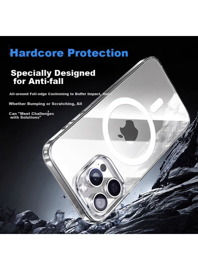 Koolife Apple 15 Phone Case Iphone 15 Protective Cover Bayer Material Magsafe Magnetic Charging Ultra-Thin Anti-Fall Airbag Full Coverage Transparent Soft Shell - Image 2