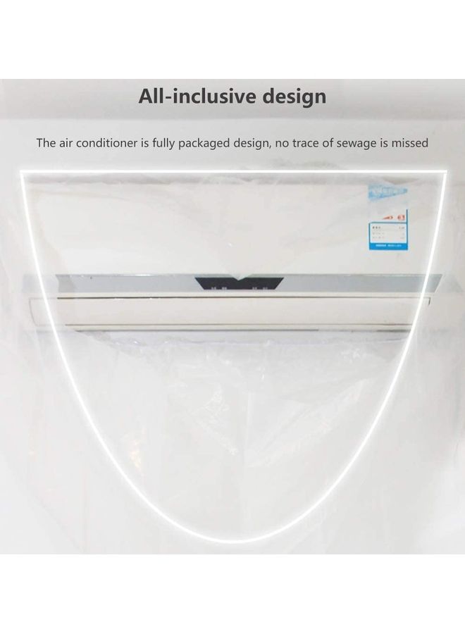 Waterproof Air Conditioner Cleaning Cover Clear - Image 3