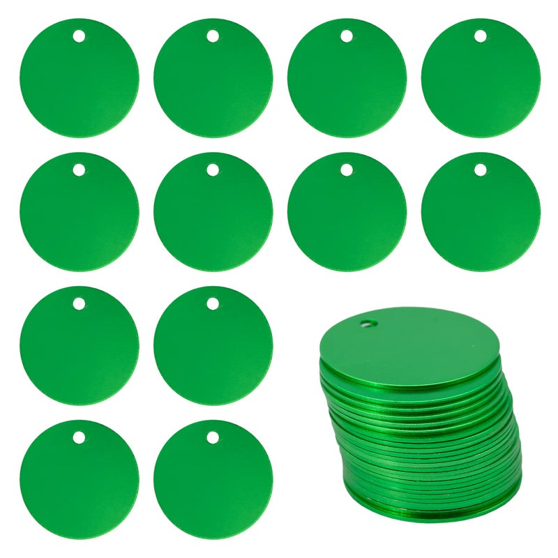 StayMax Round Aluminum Blank Tags Stamping Blanks Engraving Blanks 25 Pack Green - Image 3