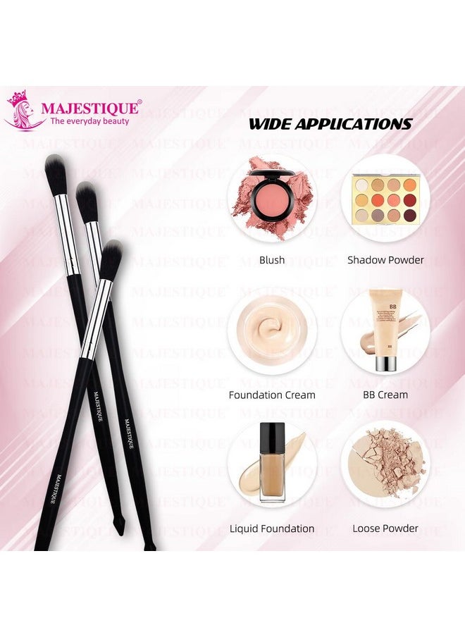 MAJESTIQUE Majestique Eyeshadow Blending Brush with Soft and Synthetic Bristles For Eye Makeup (Pack of 1)  - Image 5
