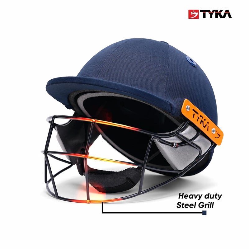 TYKA Atlas Helmet with Steel Grill – Lightweight, Strong Protection, Comfort & Breathable (Navy, L) - Image 3