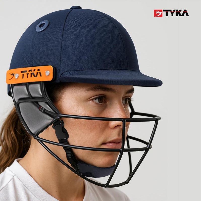 TYKA Atlas Helmet with Steel Grill – Lightweight, Strong Protection, Comfort & Breathable (Navy, L) - Image 5