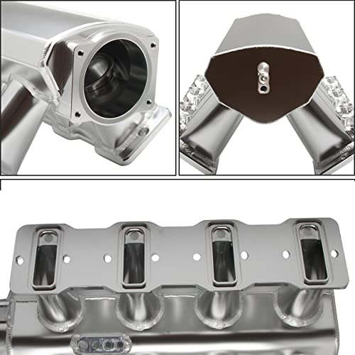 YESHMA For LS LS1 LS2 LS6 Intake Manifold Compatible with Chevy 4.8L 5.3L 5.7L 6.0L (102MM Silver) - Image 4