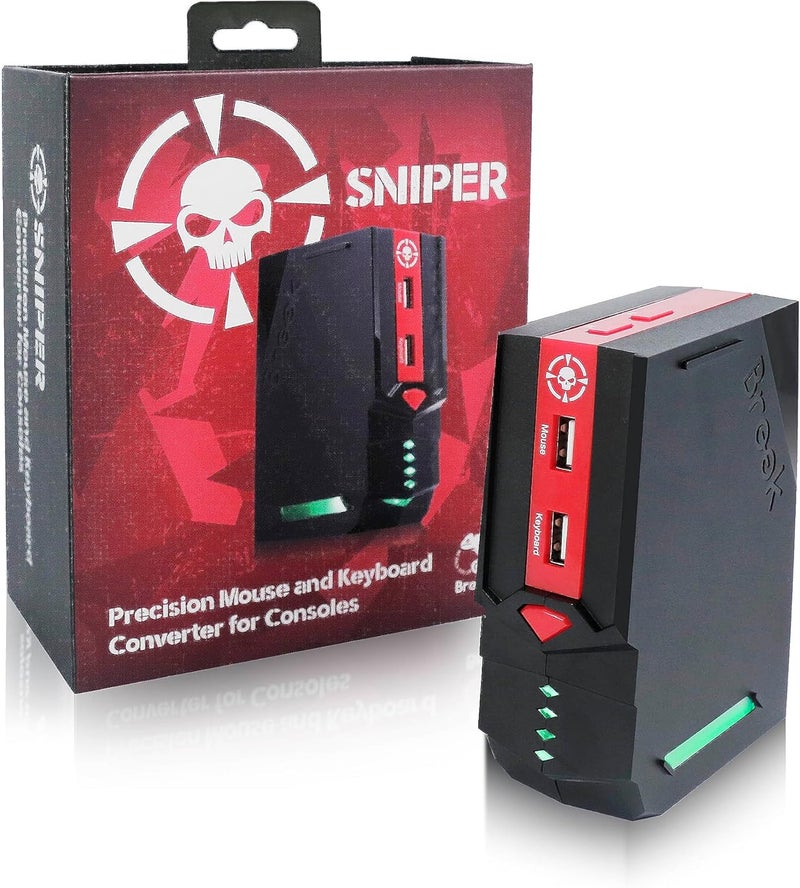 Brook Sniper - Precision Mouse and Keyboard Converter, to Play FPS Games Without a Controller, FPS Game Converter for PS4, PS3, Xb One, and Switch. for Splatoon 3, FPS Gaming Converter - Image 1