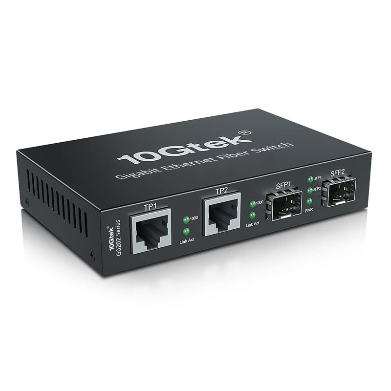 4Port Gigabit Ethernet Fiber Switch with Two SFP Slots 1000M Without Transceiver