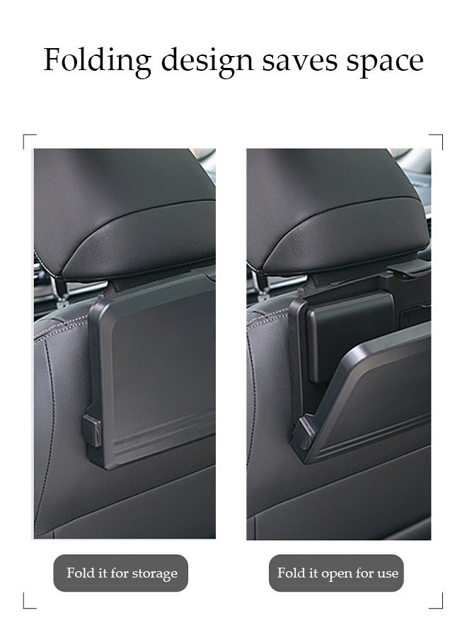 DUNISO Car Tray Table, Multifunctional Foldable Car Backseat Tray Desk, Portable Car Dining Table, Sturdy And Durable, Strong Load Bearing, Suitable For Most Vehicles Such As Cars, Trucks, And Small Trucks，Black  - Image 4