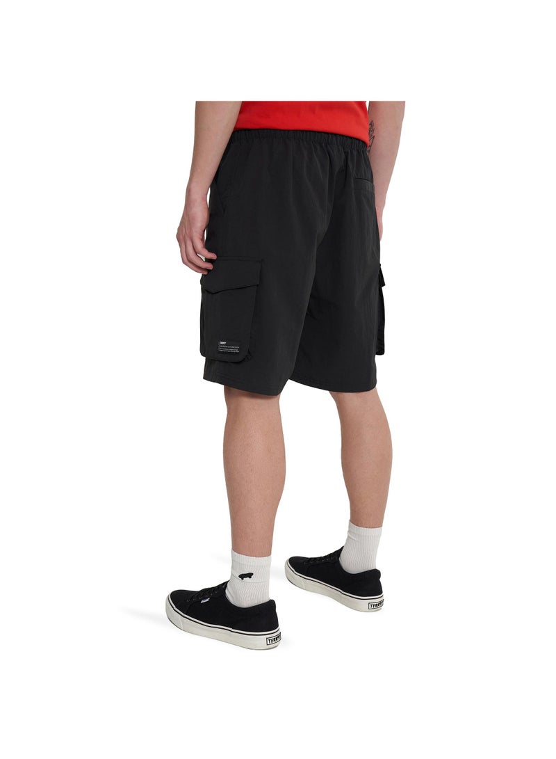 Termit شورتات رجالية سوداء EU 44-46، تيرميت، مقاس فضفاض، حزام مرن مع مشبك، 5 جيوب، مريحة وعملية للاستخدام اليومي - Image 4