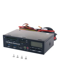 5.25-Inch USB3.0 e-SATA All-In-1 Multi-function Front Panel Card Reader Black