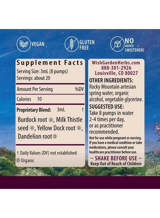 WishGarden Herbs Liver Strength Tonic - Plant-Based Herbal Liver Support Supplement with Burdock, Dandelion Root & Yellow Dock Root, Supports Liver Cleanse Detox & Repair, Healthy Liver Function, 4oz - Image 2