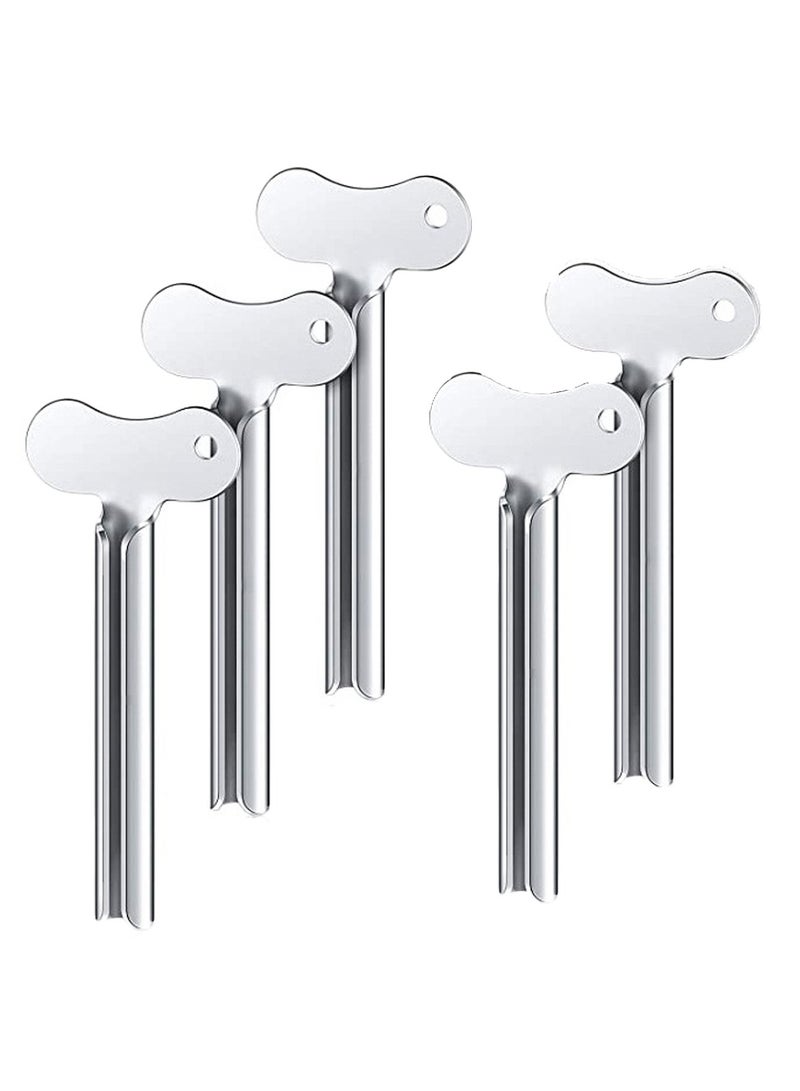 5 Pcs Stainless Steel Rolling Toothpaste Squeezer Tube Squeezer Key for Toothpaste,Paint, Cream - Image 1