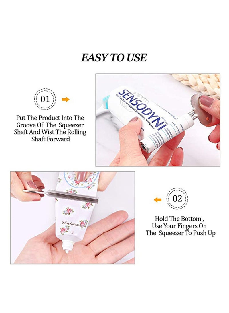 5 Pcs Stainless Steel Rolling Toothpaste Squeezer Tube Squeezer Key for Toothpaste,Paint, Cream - Image 3