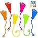Genuvi Sticky Hands Bulk 48PCS Kids Party Favors Foot Shape Stretchy Sticky Hand Fidget Toys Kids Birthday Goodie Bag Stuffers Treasure Box Toys for Classroom Prizes Party Supplies Easter Egg Fillers - Image 2