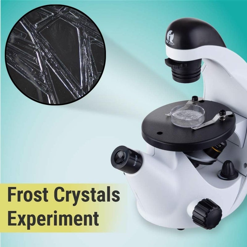 IQCrew by AmScope 40X-200X Kids Inverted Compound Microscope for Students - Image 4
