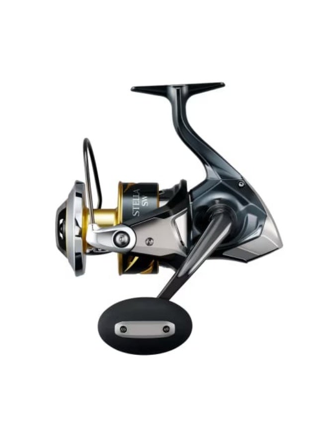 شيمانو بكرة صيد دوارة Shimano Stella SW 8000HG، بكرة صيد شديدة التحمل للمياه المالحة، أقصى سحب 25 كجم، نسبة تروس 5.6، للصيد بالجيج، البوبينج، والتورينج في عرض البحر - Image 1