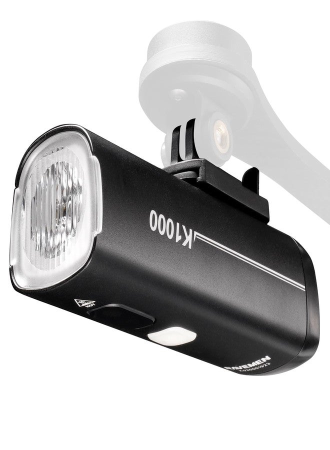 RAVEMEN K1000 Smart Front Bike Light for Cycling, 1000 Lumen Intelligent Night Riding Mode Automatic Brightness Adjustment, USB C Rechargeable Bicycle Light - Image 1