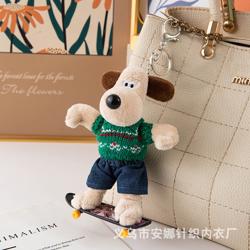 14cm Trendy Dog Charm Doll Sweater Accessory Paddle Green Sweater Doll 