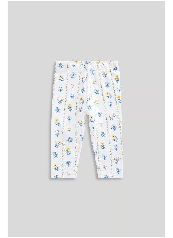 mothercare Floral Leggings - 3 Pack  - Image 3