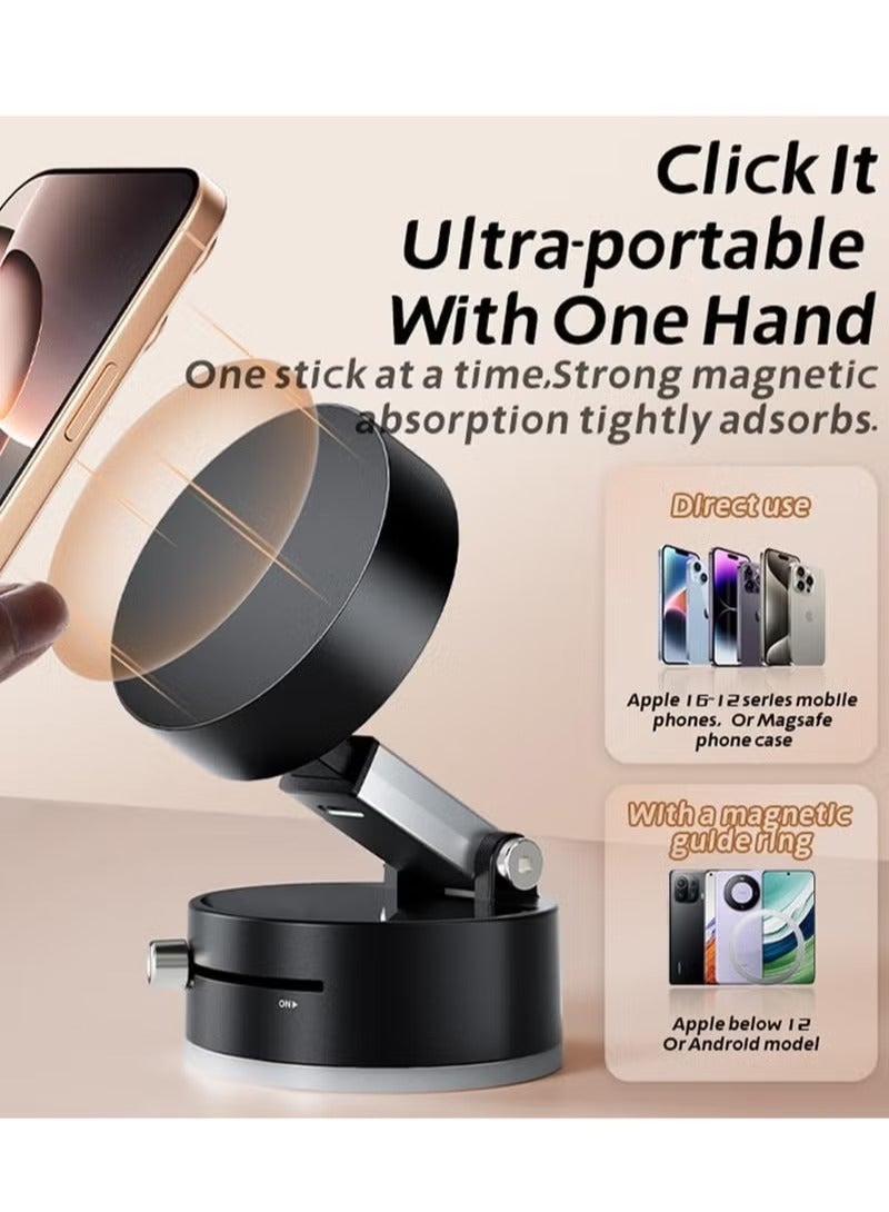 ريد ليف حامل هاتف مغناطيسي قابل للطي، حامل سيارة دوار 360 درجة، حامل دوار مزدوج الجوانب للسيارة والمرآة والصالة الرياضية والمطبخ، حامل هاتف محمول بدون استخدام اليدين - Image 2