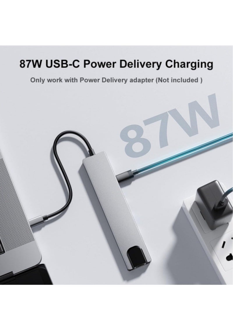 JAJEEK "NEW 8-in-1 USB-C Hub Docking Station – Type-C Hub with HDMI 4K@60Hz, Ethernet & Power Delivery" - Image 4