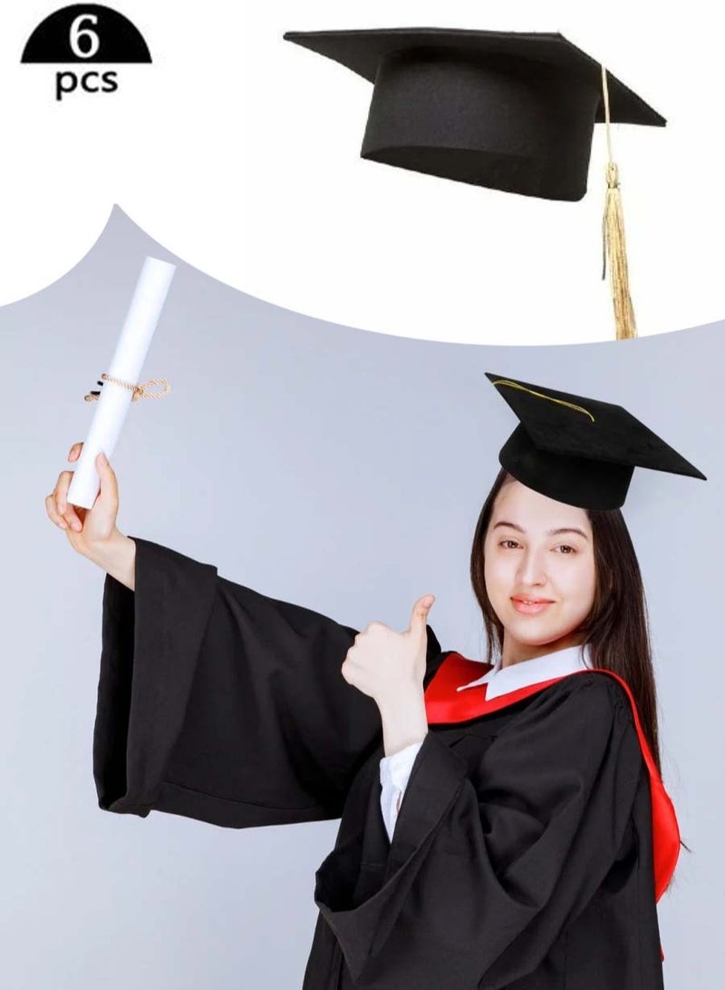 co arma Unisex Black Graduation Cap with Gold Fringe Adjustable Graduation Hat Lettering Congratulations Graduation - Image 1