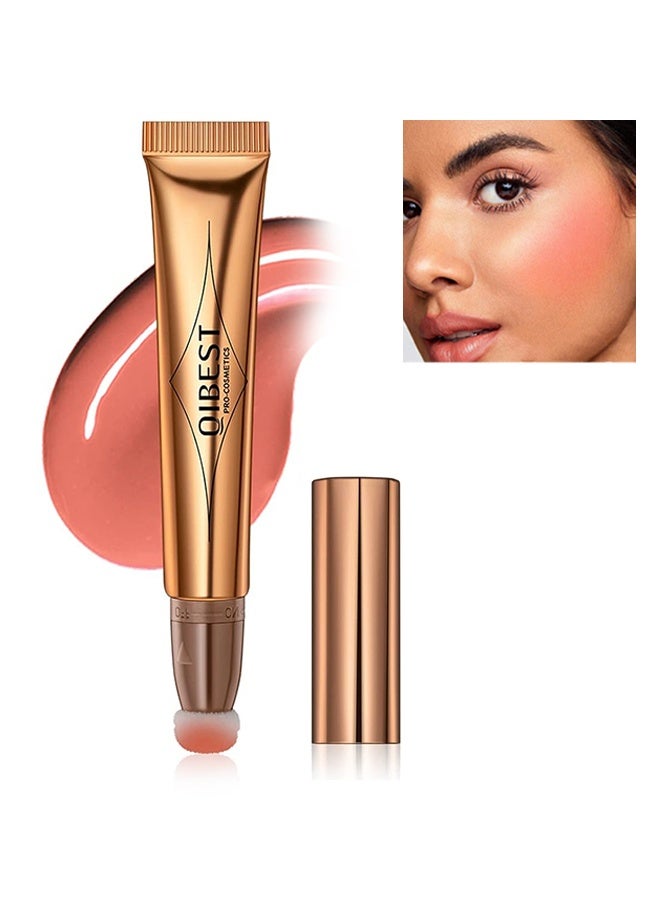 كيو آي بست أحمر الخدود هايلايتر مع وسادة قضيب مرفق سهل المزج طويل الأمد وسلس طبيعي غير لامع خفيف الوزن سوبر حريري كريم كونتور متعدد الوظائف قلم مكياج عصا #02 - Image 1