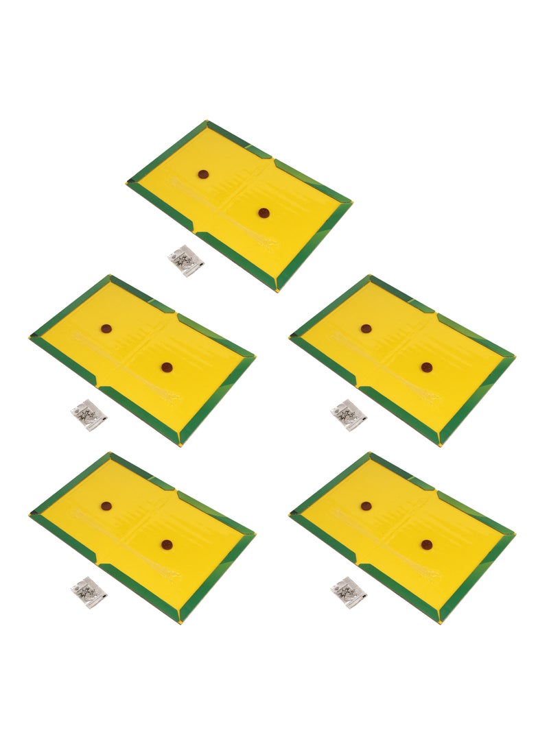 LAWAZIM Rat Lure Traps Set of 5 -17x21.5cm- Strong Adhesive Disposable Mouse Glue Pad Board Sheet for Indoor Outdoor Use - Effective Pest Insects Flies Mice Control for Homes Kitchens Garages Offices - Image 1