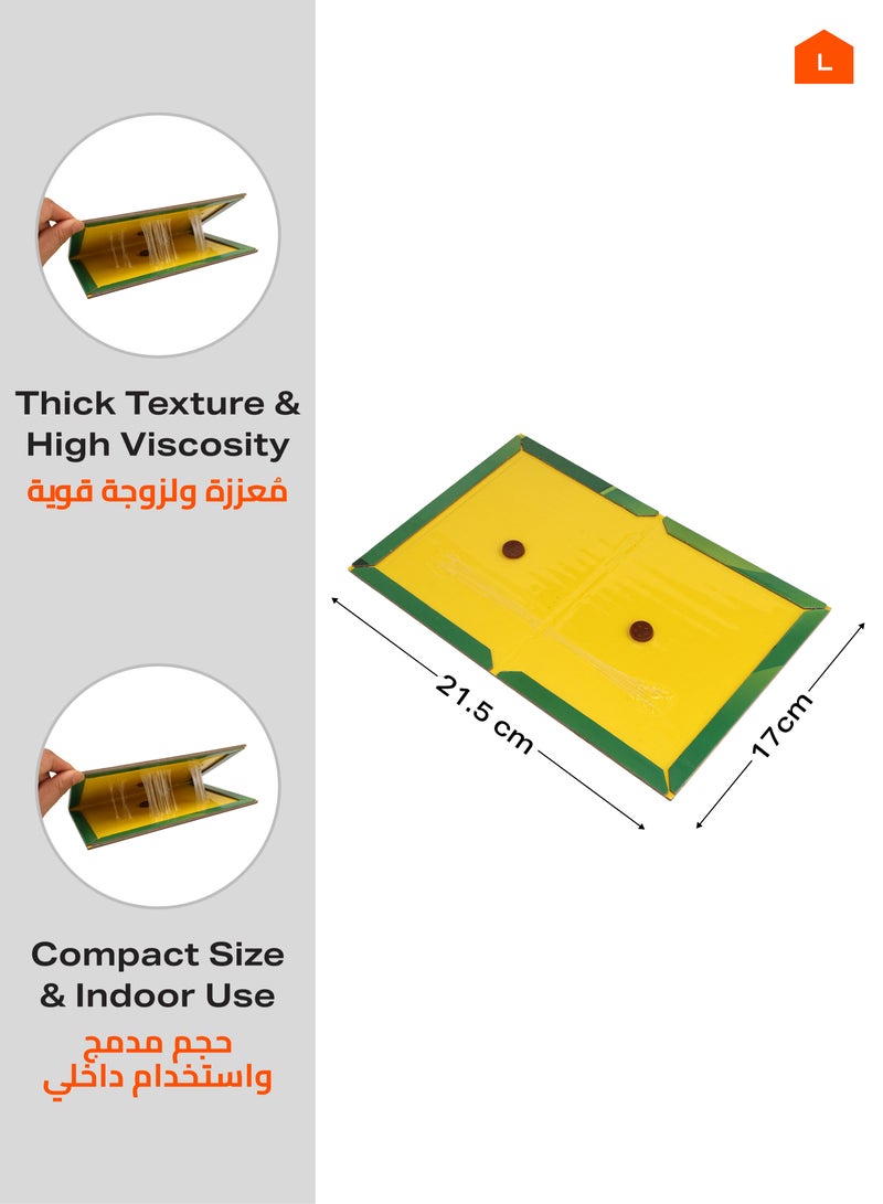 LAWAZIM Rat Lure Traps Set of 5 -17x21.5cm- Strong Adhesive Disposable Mouse Glue Pad Board Sheet for Indoor Outdoor Use - Effective Pest Insects Flies Mice Control for Homes Kitchens Garages Offices - Image 2