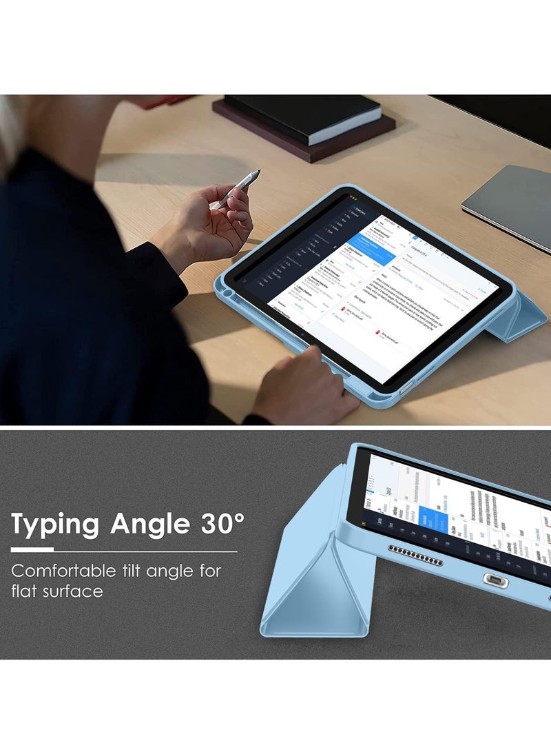 ELTRAZONE iPad 10th Generation Case (10.9 Inch, 2022) – Smart Case with Pencil Holder, Soft TPU Back, Auto Wake/Sleep Support – Azure Blue - Image 5