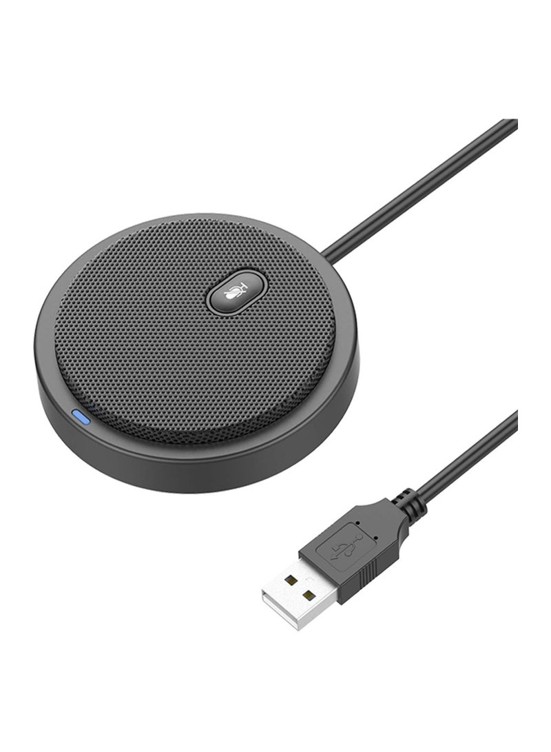 Excefore USB Conference Microphone for Computer, 360° Omnidirectional Condenser Mic with Mute Key, Great for Video Conference, Gaming, Chatting, Skype, Plug & Play, Windows macOS, Ideal for Gift - Image 1