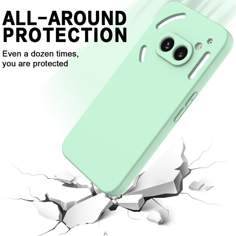 HuHa Protective Cover For Nothing Phone 2a Solid Color Liquid Silicone Dropproof Full Coverage Phone Case(Green) - Image 5