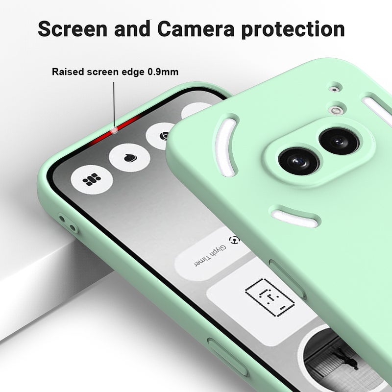 HuHa Protective Cover For Nothing Phone 2a Solid Color Liquid Silicone Dropproof Full Coverage Phone Case(Green) - Image 4