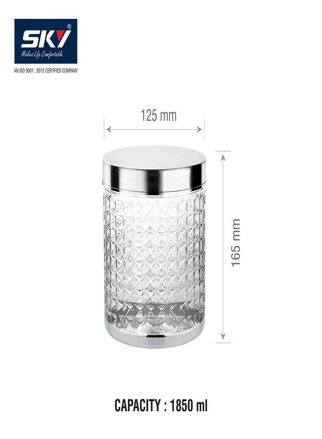 Sky Hector Celebration 6 Pcs Storage Pet Container Gift Set for Kitchen,1850 ml x 6 Pcs,Silver. - Image 4