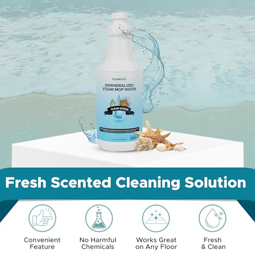 Steam and Go Steam & Go Demineralized Water - Multisurface Cleaner, PVC-Free Ready-to-Use for Mops & Floor Steamers - Ideal for Kitchen, Bathroom, & Home Surfaces - Clean Ocean Scent - 32oz (Pack of 1) - Image 2