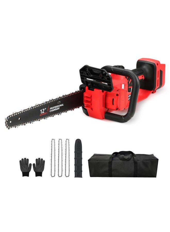 FXAFXA Brushless Electric Chainsaw 12" Cordless Tool Only for Milwaukee M18 18V Battery with Auto Oiler & Security Lock, for Tree Trimming and Branch Wood Cutting (Tool Only) (M) - Image 1