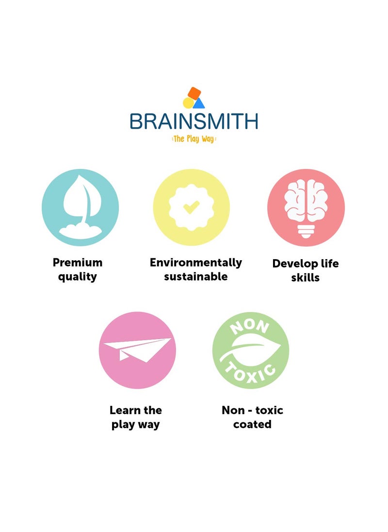 BRAINSMITH Brainsmith Activity Table for Kids 15 Years 4 Seat Wooden Table for Home and Preschool Durable Multipurpose Baby Furniture EcoFriendly and Safe  - Image 4