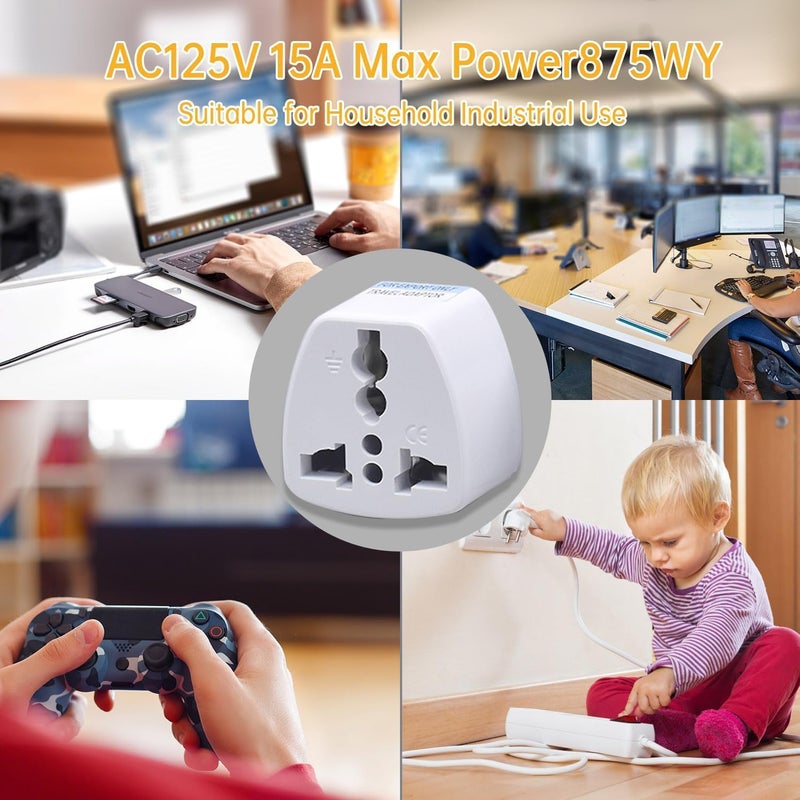 UniversalSocket Flat Blade Plug Adapter Type A US Type Plug Power Converter Adapter for USACanadaMexicoBrazilPhilippinesCubaThailandTaiwanJapanPanama More USCanada Pack 1 3 - Image 5