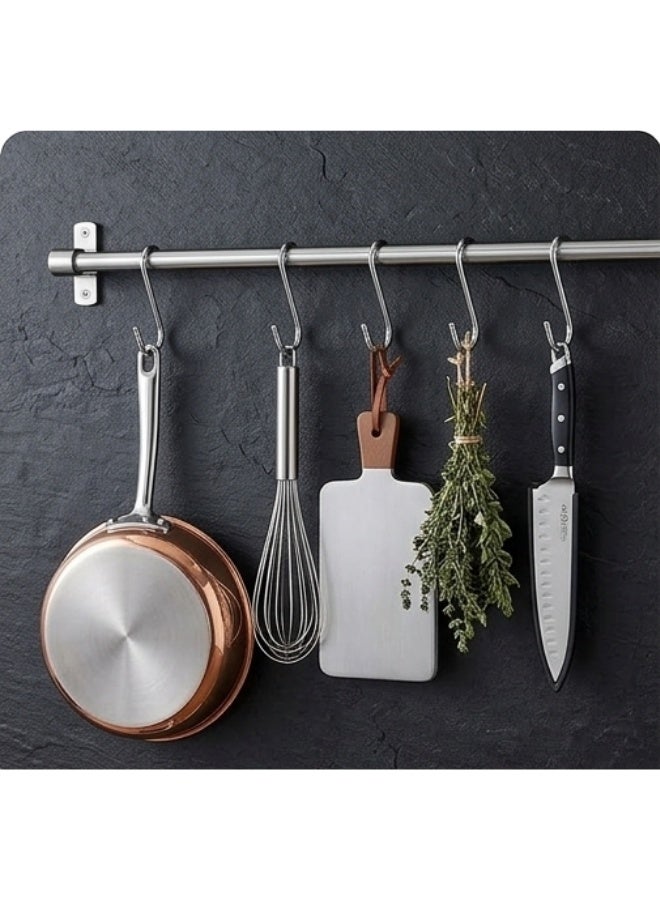 5-Piece Heavy-Duty S-Shaped Hanging Hooks – Rust-Resistant Metal Utility Hooks for Kitchen, Bathroom, Closet & Office Organization – 1.5 cm Opening - Image 3