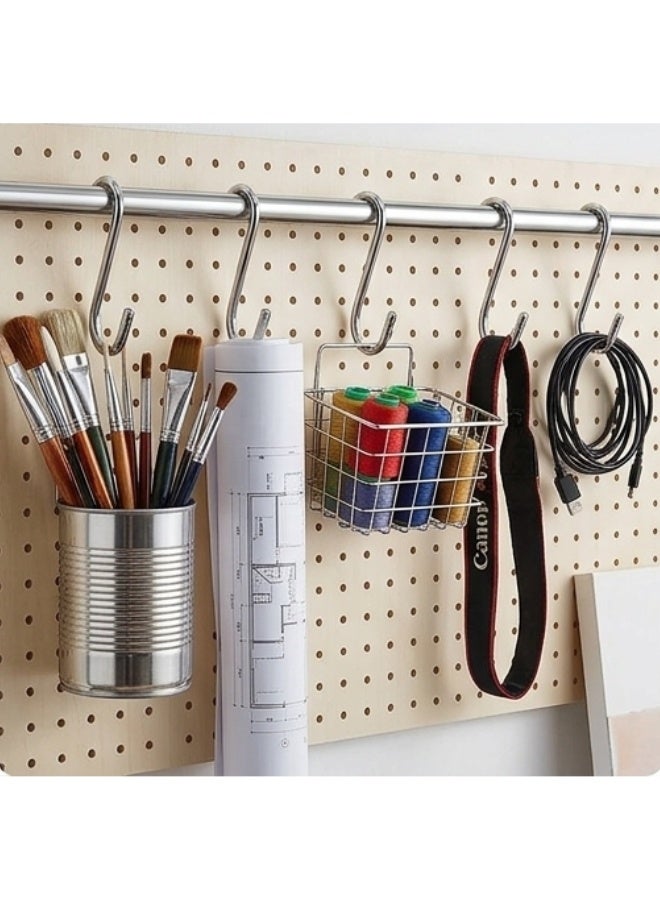 5-Piece Heavy-Duty S-Shaped Hanging Hooks – Rust-Resistant Metal Utility Hooks for Kitchen, Bathroom, Closet & Office Organization – 1.5 cm Opening - Image 5