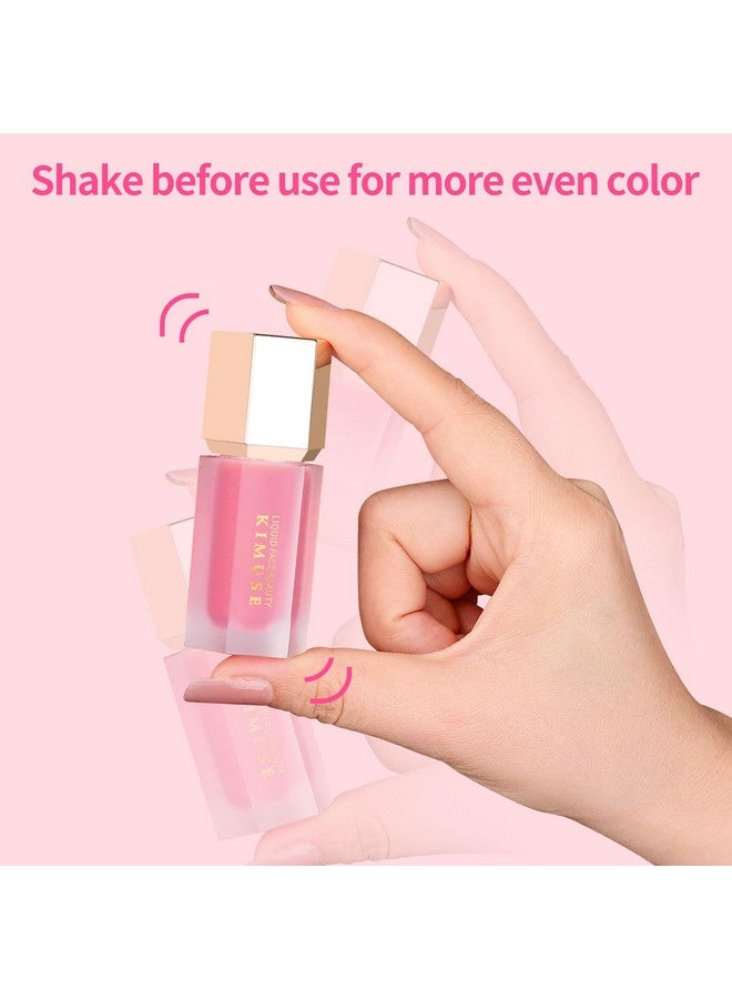 KIMUSE Soft Cream Blush Makeup, Liquid Blush for Cheeks, Weightless, Long-Wearing, Smudge Proof, Natural-Looking, Dewy Finish - Image 4