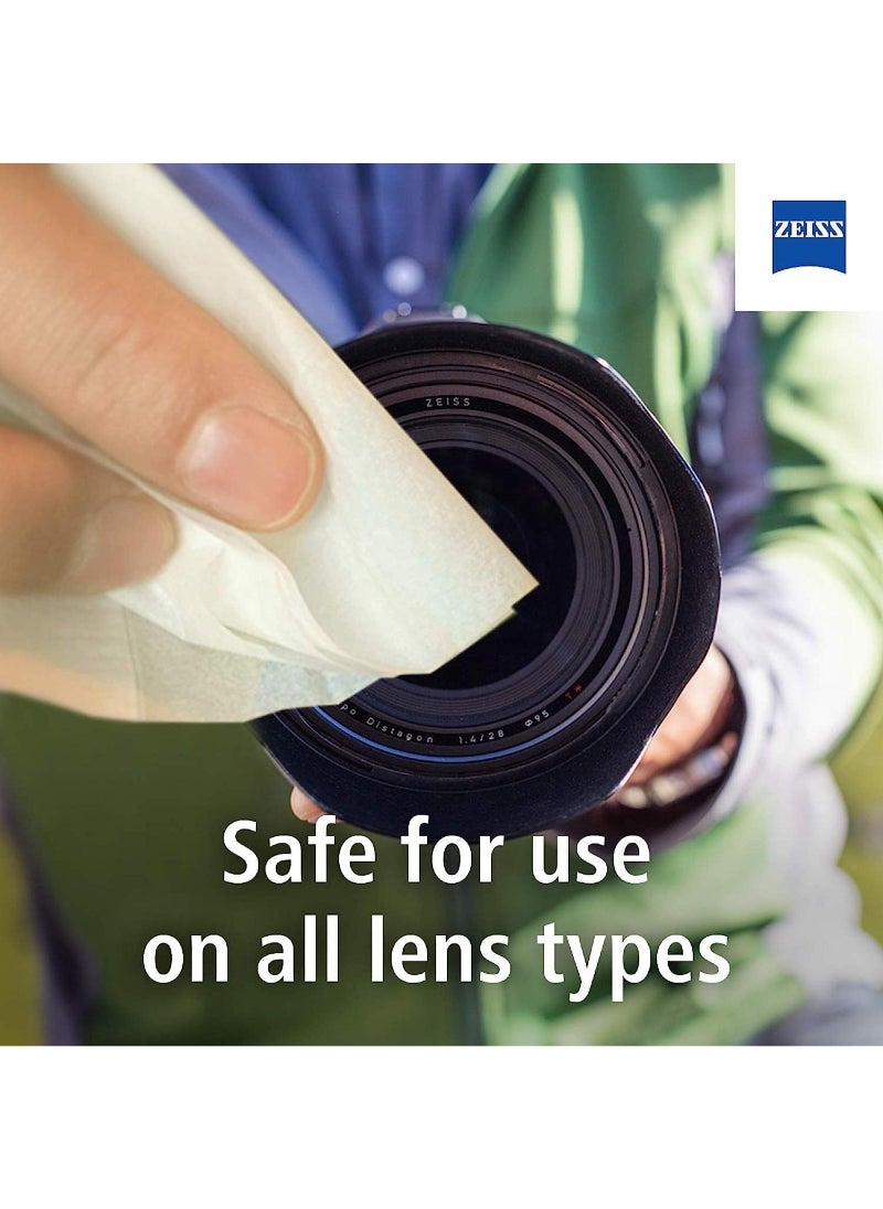 Zeiss - Lens Cleaner Wipes For Glasses Cameras And Binoculars Disposable Cloths In Sachets Spectacle Cleaning On The Go Pack Of 200 - Image 1