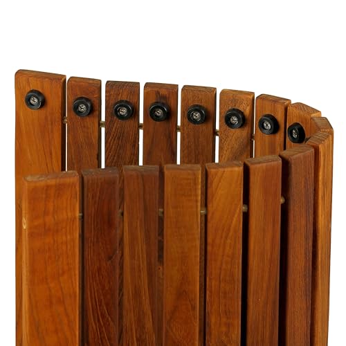 Bare Decor Lykos String Spa Shower Mat in Solid Teak Wood Oiled Finish, Large - Image 2