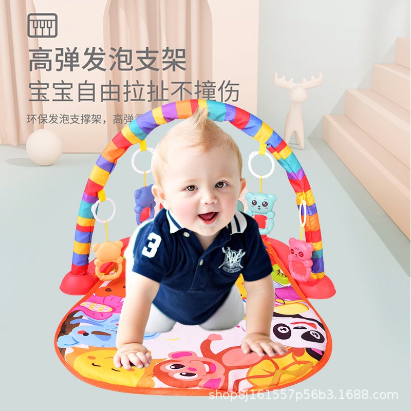 Baby Toy Fitness Frame Music Pedal Piano 0-1 Years Old Newborn Baby Piano Game Mat Sale - Image 4