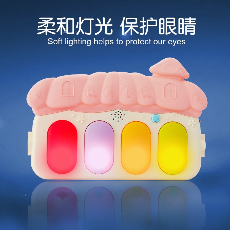 Baby Toy Fitness Frame Music Pedal Piano 0-1 Years Old Newborn Baby Piano Game Mat Sale - Image 5