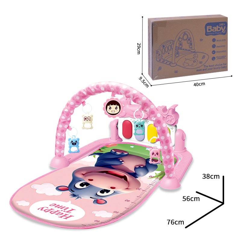 Baby Toy Fitness Frame Music Pedal Piano 0-1 Years Old Newborn Baby Piano Game Mat Sale - Image 1