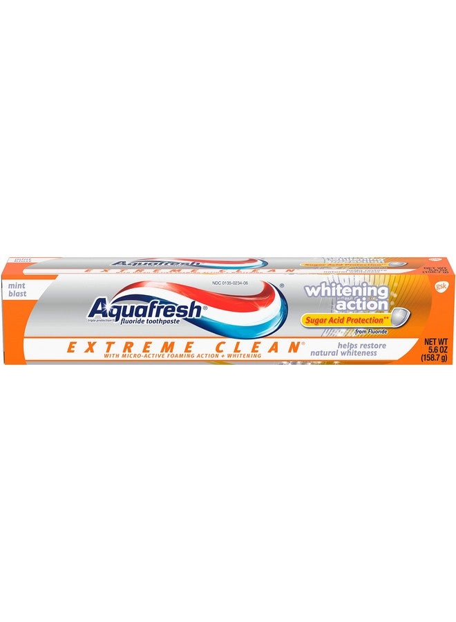 Aquafresh Extreme Clean Whitening Action Fluoride Toothpaste For Cavity Protection, 5.6 Ounce - Image 1
