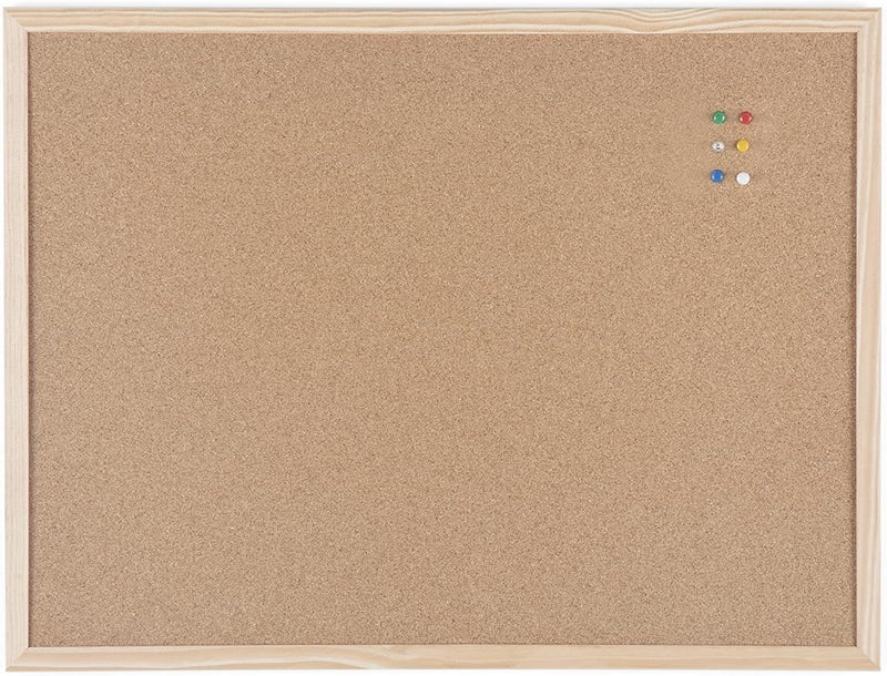 Bi-Office MC040012010 Basic Cork Board, Pine Wood Frame, 60 x 45 cm - Image 2