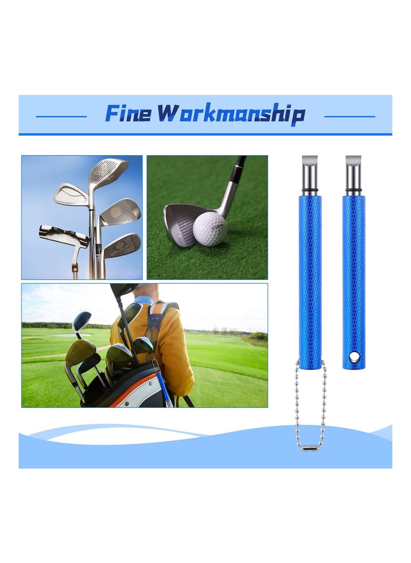 2 Pcs Golf Club Groove Sharpener, Re-Grooving Tool, and Cleaner for Wedges & Irons U V-Grooves Wedges, Red, Blue