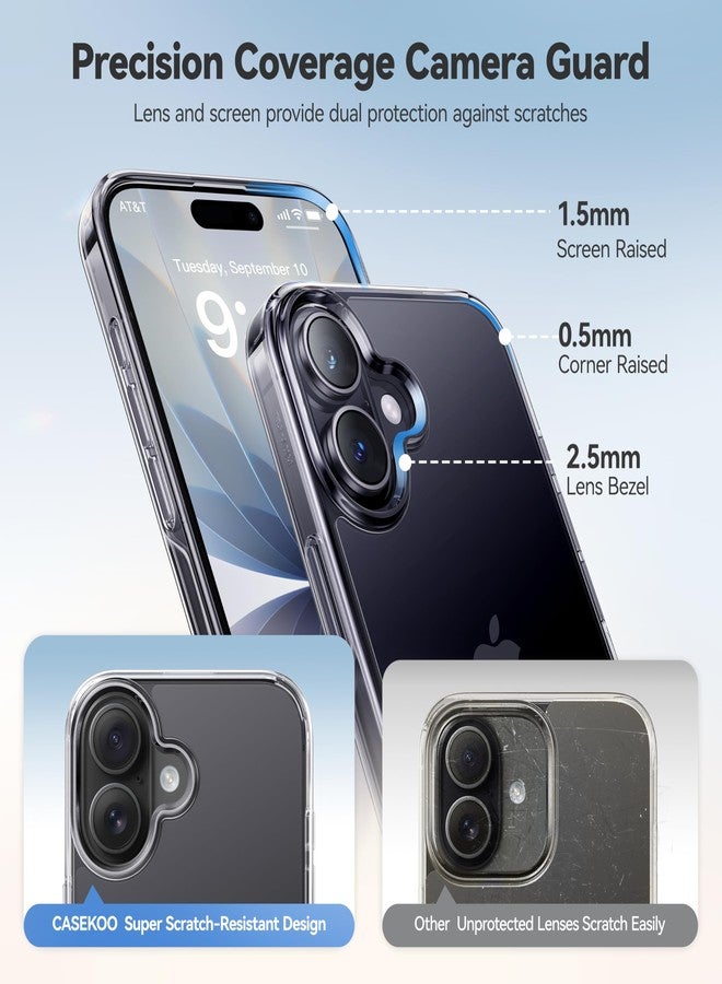 CASEKOO for iPhone 17 Case Crystal Clear, 3X Anti-Yellow & Virgin TPU, 15FT Military-Grade Drop Protection, Slim Transparent Women Men Funda para for iPhone 17 Case 6.3 inch, Clear - Image 4