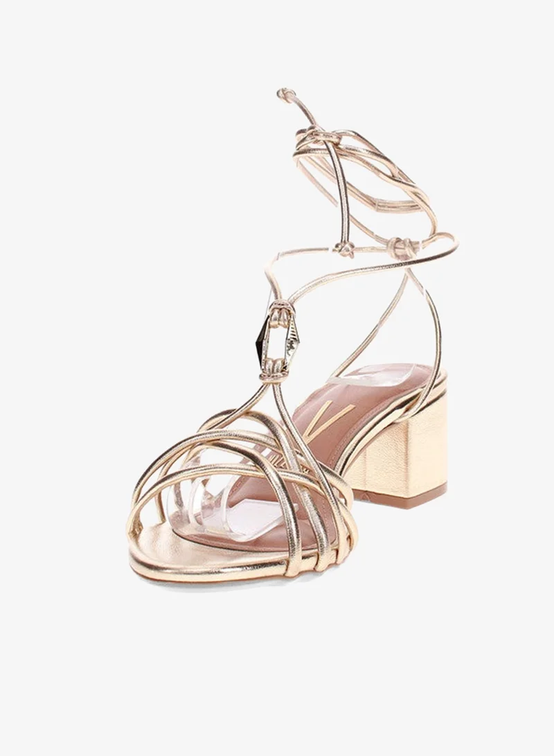 فيزانو صنادل بكعب متوسط للنساء - صنادل بكعب مفتوح من الخلف للبنات مع رباط للكاحل