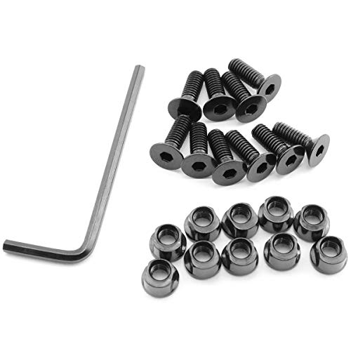 heyous 10 Sets Aluminum Alloy Keymod Screw and Nut Replacement Set for Railed Parts Fit Rail Sections for Hunting - Image 1
